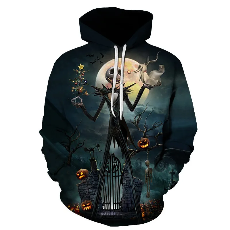 Jack Skellington terror Horror Sweatshirt Hoodie Colorful Hooded Baseball uniform Cosplay Costume 
Jack Skellington terror Horror Sweatshirt Hoodie Colorful Hooded Baseball uniform Cosplay Costume