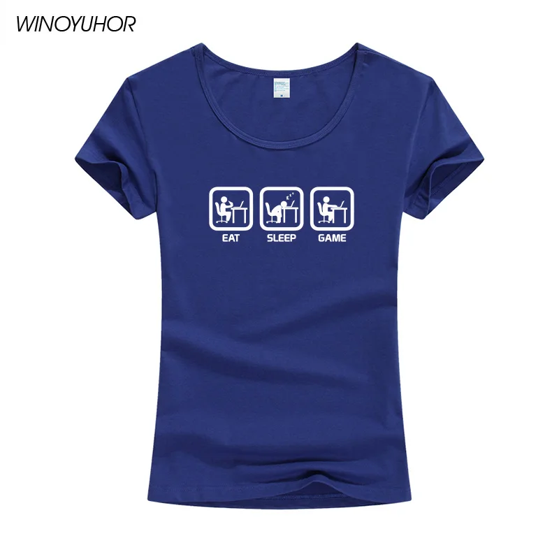 New Fashion Eat Sleep Game Gamer Funny T-Shirt Women Humor Casual Printed Short Sleeve T Shirt Summer O-Neck Brand Tops
New Fashion Eat Sleep Game Gamer Funny T-Shirt Women Humor Casual Printed Short Sleeve T Shirt Summer O-Neck Brand Tops