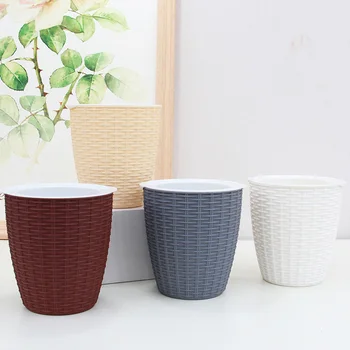 Self-watering Plant Flower Pot Imitation rattan weaving Automatic Water Absorption Planting Black translucent Flower Pots
Self-watering Plant Flower Pot Imitation rattan weaving Automatic Water Absorption Planting Black translucent Flower Pots