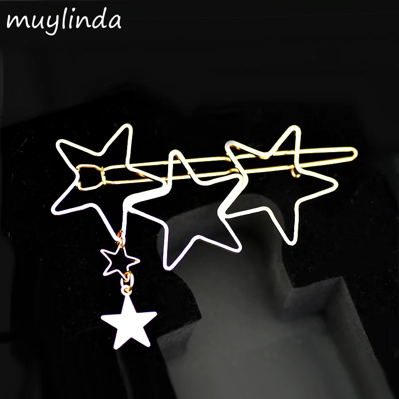 Women Simple Star Charm Metal Hair Clip Fashion Designer Hairpins Ladies Hair Accessories
Women Simple Star Charm Metal Hair Clip Fashion Designer Hairpins Ladies Hair Accessories