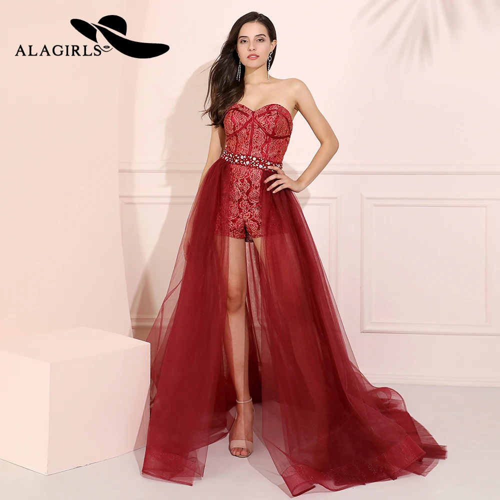 Red Detachable Skirt Prom Dresses 2019 A Line Short Evening Dress with Pants Vestido de fiesta Robes de bal
Red Detachable Skirt Prom Dresses 2019 A Line Short Evening Dress with Pants Vestido de fiesta Robes de bal