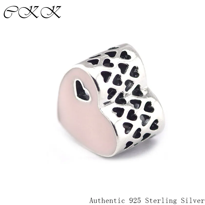 Authentic 925 Sterling Silver Heart Charm Beads With Pink Enamel for Jewelry Making Fit Bracelets DIY Fine Jewelry PF334
Authentic 925 Sterling Silver Heart Charm Beads With Pink Enamel for Jewelry Making Fit Bracelets DIY Fine Jewelry PF334