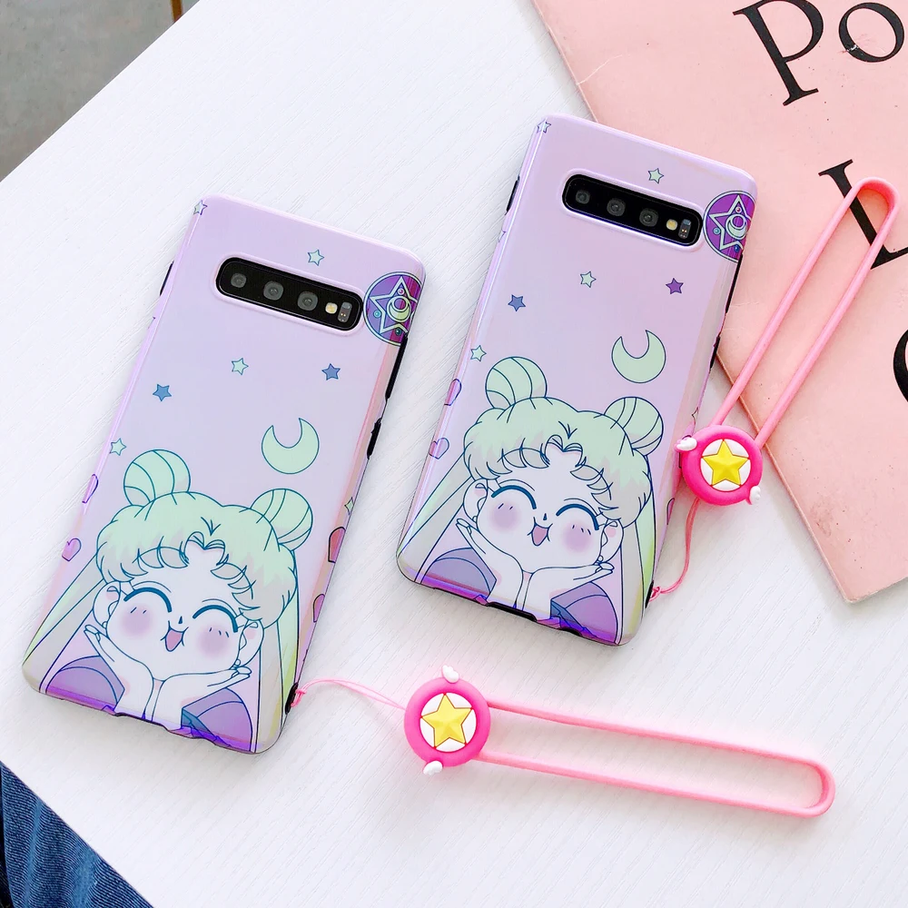 Cartoon S10 Plus Sailor Moon S10 Case Soft Back Phone Cases for Samsung Galaxy S9 plus S8 Note8 note 9 Cute Glossy Cover + Strap
Cartoon S10 Plus Sailor Moon S10 Case Soft Back Phone Cases for Samsung Galaxy S9 plus S8 Note8 note 9 Cute Glossy Cover + Strap