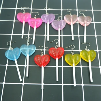 Cute Heart Lollipop Earrings earring candy costume trendy Style woman girl Jewelry Drop shipping
Cute Heart Lollipop Earrings earring candy costume trendy Style woman girl Jewelry Drop shipping