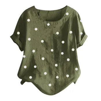 Women Casual Plus Size O-Neck Dot Printed Loose Button Tunic Shirt Blouse Tops High quality office blouse plus size tops
Women Casual Plus Size O-Neck Dot Printed Loose Button Tunic Shirt Blouse Tops High quality office blouse plus size tops
