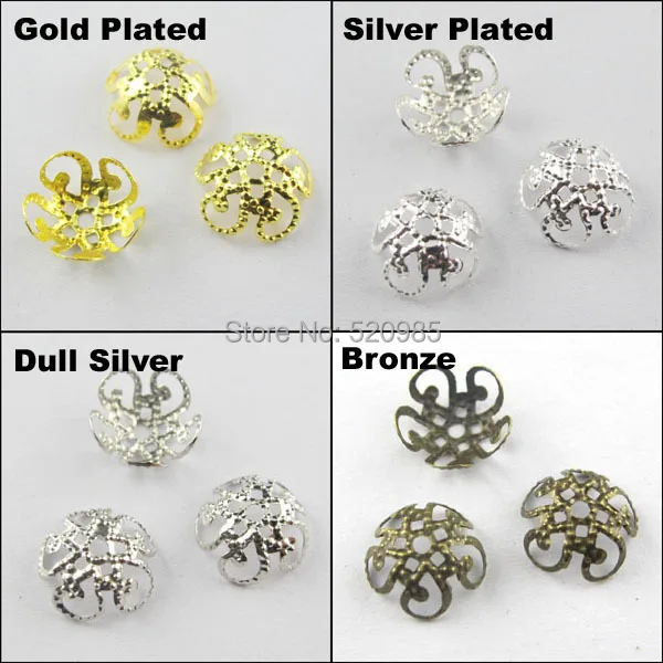 (200Pcs=1Lot ! ) Free Shipping Jewelry Finding 10MM 5Leaf Hollow Flower End Beads Caps Gold Silver Bronze Nickel Plated No.BC01
(200Pcs=1Lot ! ) Free Shipping Jewelry Finding 10MM 5Leaf Hollow Flower End Beads Caps Gold Silver Bronze Nickel Plated No.BC01