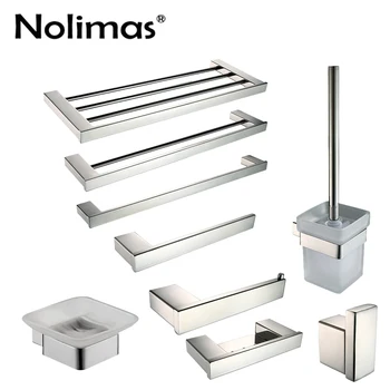 SUS 304 Stainless Steel Bathroom Hardware Set Toilet Paper Holder Toothbrush Holder Towel Bar Hook Accessories, Polished Finish
SUS 304 Stainless Steel Bathroom Hardware Set Toilet Paper Holder Toothbrush Holder Towel Bar Hook Accessories, Polished Finish