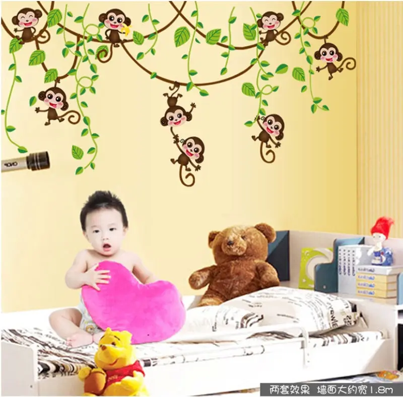 Animals Jungle Monkey Vine Wall Sticker Vinyl Removable Kids Room Decor Art Decals Mural
Animals Jungle Monkey Vine Wall Sticker Vinyl Removable Kids Room Decor Art Decals Mural