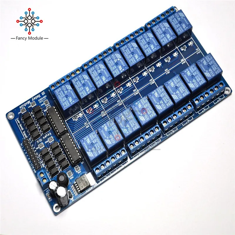 16 Channel 5V Relay Shield Module with Optocoupler LM2576 Power Supply For Arduino
16 Channel 5V Relay Shield Module with Optocoupler LM2576 Power Supply For Arduino