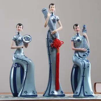 High Grade Resin classic cheongsam lady figurines home decor crafts room decoration Wedding handicraft ornament porcelain statue
High Grade Resin classic cheongsam lady figurines home decor crafts room decoration Wedding handicraft ornament porcelain statue