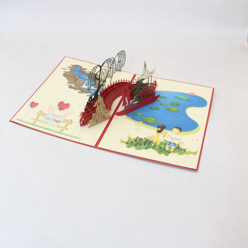 3D Handmade Bridge Romantic Lover I LOVE YOU Paper Invitation Greeting Card PostCard Valentine's Day Wedding Show Love Gift
3D Handmade Bridge Romantic Lover I LOVE YOU Paper Invitation Greeting Card PostCard Valentine's Day Wedding Show Love Gift