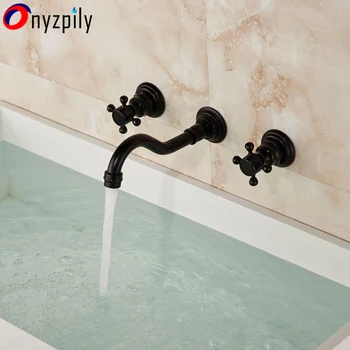 Oil-rubbed Bronze Wall Mount Dual Cross Handles Basin Vanity Sink Faucet Bathroom Brass Widespread Mixer Taps
Oil-rubbed Bronze Wall Mount Dual Cross Handles Basin Vanity Sink Faucet Bathroom Brass Widespread Mixer Taps