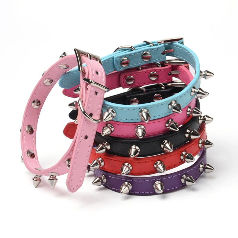 New Small Dogs Collar Adjustable Harness Spiked Studded pu Leather punk rivet pet collars round puppy chain dogs supplies
New Small Dogs Collar Adjustable Harness Spiked Studded pu Leather punk rivet pet collars round puppy chain dogs supplies