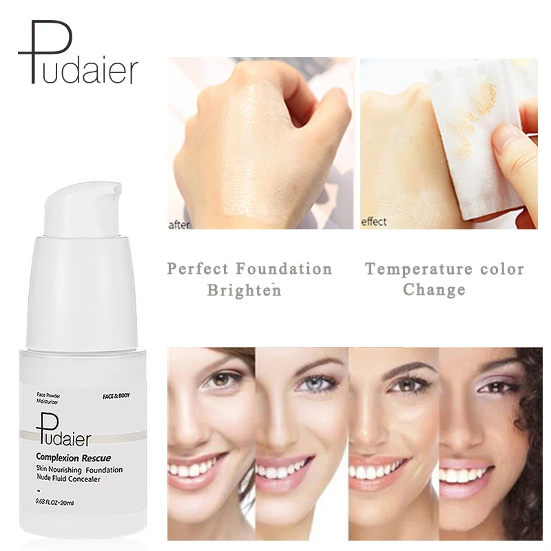 Pudaier Brand Color Changing Foundation Cream Brighten skin Makeup Base Tonal Liquid Foundation Face Temperature Color Changing
Pudaier Brand Color Changing Foundation Cream Brighten skin Makeup Base Tonal Liquid Foundation Face Temperature Color Changing