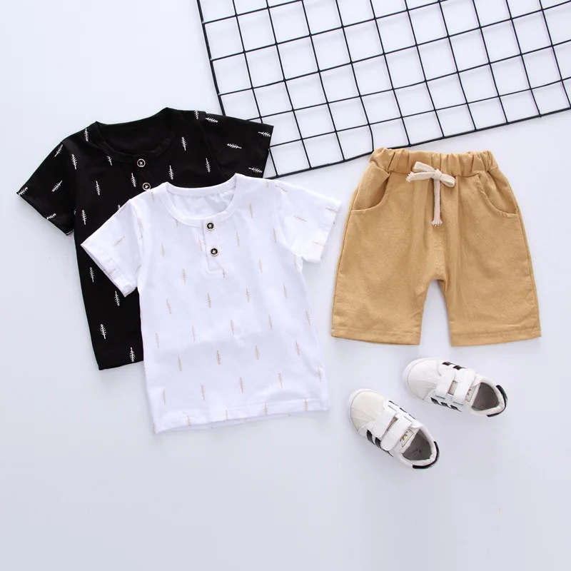 Baby Boys Clothing Sets 2019 Summer Boy Clothes Casual T-shirt + Pants 2pcs Children Suits Hot Sale Kids Toddler Sportswear 13