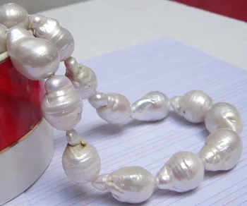 Jewelry Hot selling ONLY huge 17"16-20MM SOUTH SEA GENUINE WHITE BAROQUE NUCLEAR PEARL NECKLACE
Jewelry Hot selling ONLY huge 17"16-20MM SOUTH SEA GENUINE WHITE BAROQUE NUCLEAR PEARL NECKLACE