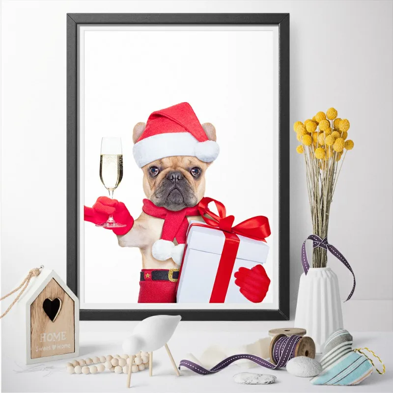 Art Canvas Painting A Dog In A Christmas Dress Cut Animal Print Poster Wall Art Pictrue Decoration Home Decoration No Frame
Art Canvas Painting A Dog In A Christmas Dress Cut Animal Print Poster Wall Art Pictrue Decoration Home Decoration No Frame