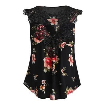 Casual Summer Chiffon Women Floral Printing Off Shoulder Shirt Sleeveless Vest Tank Tops Blouse Shirts Tops Blouse Plus Size
Casual Summer Chiffon Women Floral Printing Off Shoulder Shirt Sleeveless Vest Tank Tops Blouse Shirts Tops Blouse Plus Size