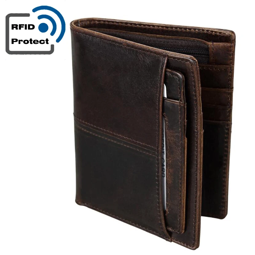 Genuine Leather Wallet Fashion RFID Anti-theft Brush Men Short Wallet Casual Solid Coin Pocket Purses Vintage Male Card Holder
Genuine Leather Wallet Fashion RFID Anti-theft Brush Men Short Wallet Casual Solid Coin Pocket Purses Vintage Male Card Holder