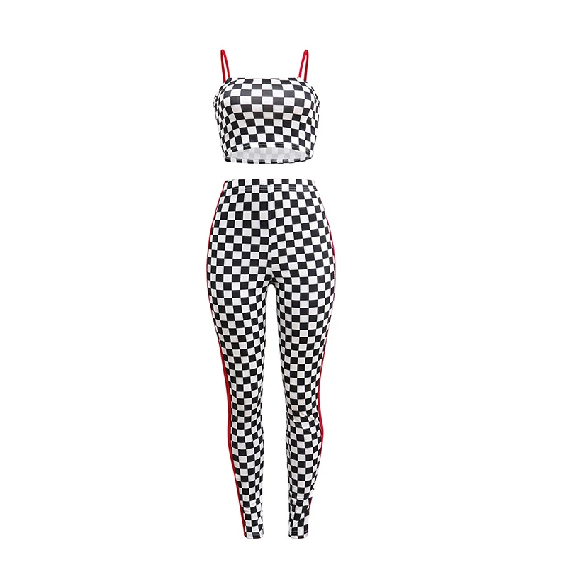 2018 summer women tracksuit casual two piece set women set Sexy crop top+ pants print Plaid ensemble femme 2 pieces pantalon
2018 summer women tracksuit casual two piece set women set Sexy crop top+ pants print Plaid ensemble femme 2 pieces pantalon