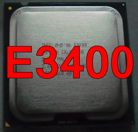 Оригинальный процессор Intel CPU Celeron E3400 2 60 ГГц/1 Мб/800 МГц двухъядерный разъем 775