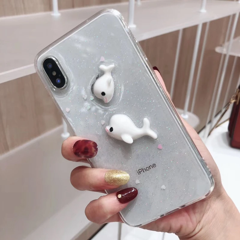 Cute Cartoon 3D Dolphin Phone Cases on For iPhone X XS Max 6 6s 7 8 Plus XR Love Transparent Soft Silicone Tpu Cover Coque Gift
Cute Cartoon 3D Dolphin Phone Cases on For iPhone X XS Max 6 6s 7 8 Plus XR Love Transparent Soft Silicone Tpu Cover Coque Gift