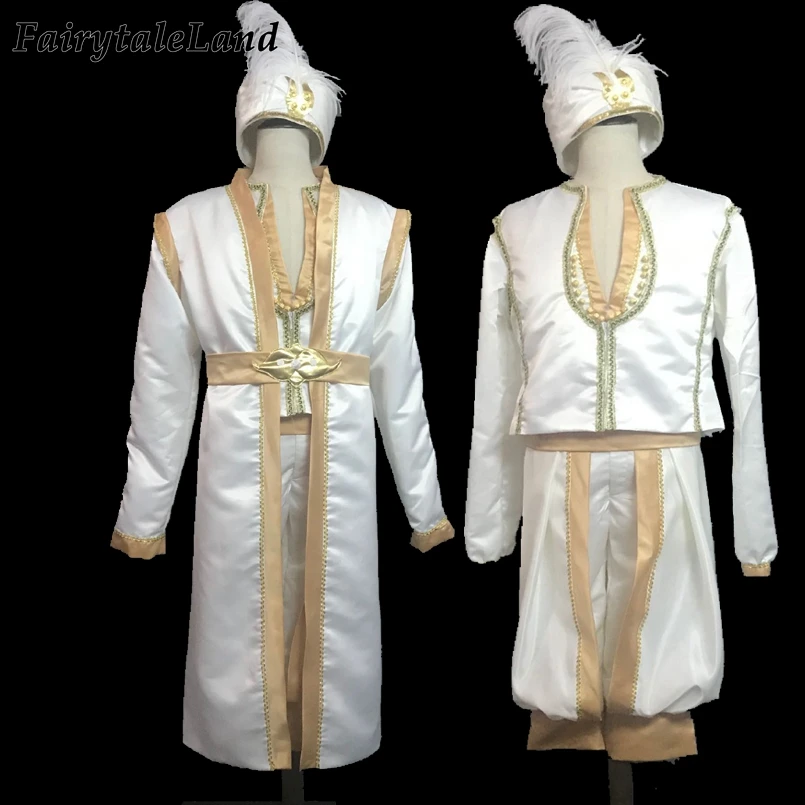Prince Aladdin Costume Hot Movie Cosplay Aladdin and the Magic Lamp Outfit White Suit Coat
Prince Aladdin Costume Hot Movie Cosplay Aladdin and the Magic Lamp Outfit White Suit Coat