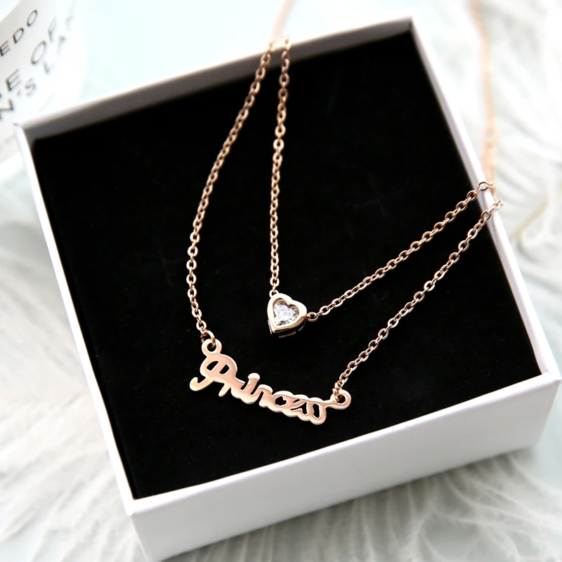 YUN RUO 2018 New Arrival Rose Gold Color Fashion Double Layers Heart Pendant Necklace Titanium Steel Woman Jewelry Gift Not Fade
YUN RUO 2018 New Arrival Rose Gold Color Fashion Double Layers Heart Pendant Necklace Titanium Steel Woman Jewelry Gift Not Fade