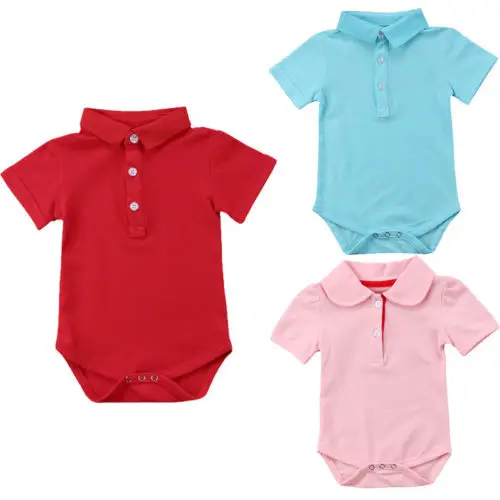 New Lovely Baby Boys Girls Newborn Bodysuit solid color Button Jumpsuit Clothes Outfit short sleeve Summer Bodysuits 2018
New Lovely Baby Boys Girls Newborn Bodysuit solid color Button Jumpsuit Clothes Outfit short sleeve Summer Bodysuits 2018