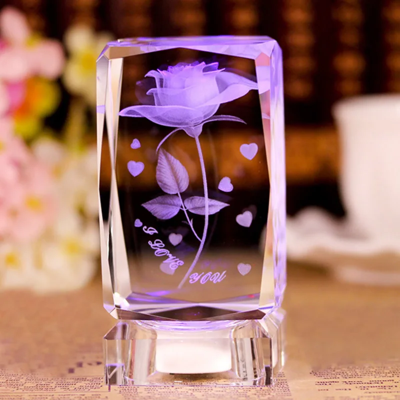 Valentine's Day gift crystal inside the carved 3D rose colorful gift box birthday gift / Wedding Gift
Valentine's Day gift crystal inside the carved 3D rose colorful gift box birthday gift / Wedding Gift