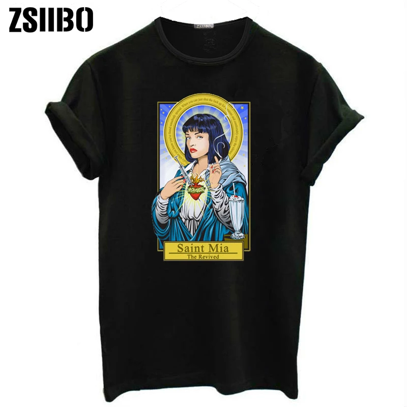 Pulp Fiction Tshirt 2019 New Women's Summer O-neck T shirt Quality T-shirt Female Harajuku Woman Tees Shirt Short Sleeve
Pulp Fiction Tshirt 2019 New Women's Summer O-neck T shirt Quality T-shirt Female Harajuku Woman Tees Shirt Short Sleeve