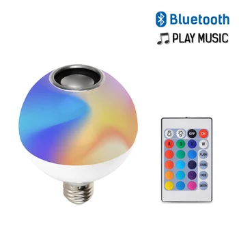 RGB Bluetooth Speaker Smart E27 LED Bulb Light AC110-265V Music Playing Dimmable Wireless Led Lamp with 24 Keys Remote Control
RGB Bluetooth Speaker Smart E27 LED Bulb Light AC110-265V Music Playing Dimmable Wireless Led Lamp with 24 Keys Remote Control