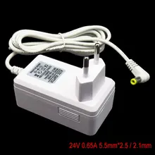 EU Plug Lamp Power Adapter Air Humidifier Aromatherapy Charger EU Adapter 100-240V AC to 24V DC Power 0.65A 5.5mm*2.5/2.1mm
EU Plug Lamp Power Adapter Air Humidifier Aromatherapy Charger EU Adapter 100-240V AC to 24V DC Power 0.65A 5.5mm*2.5/2.1mm