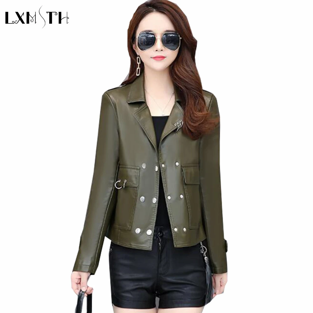 Short Jacket Women spring 2019 new BF style handsome Lapel temperament locomotive jacket ladies tide
Short Jacket Women spring 2019 new BF style handsome Lapel temperament locomotive jacket ladies tide