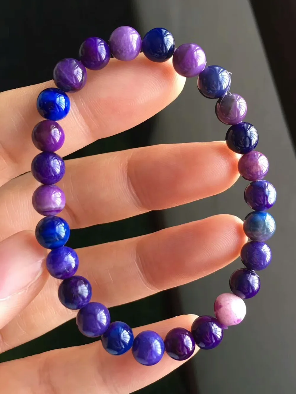 Genuine Natural Blue Purple Sugilite Gemstone Crystal Round Bead Stretch Bracelet 9.6mm Women Femme Charms Bracelet AAAAA
Genuine Natural Blue Purple Sugilite Gemstone Crystal Round Bead Stretch Bracelet 9.6mm Women Femme Charms Bracelet AAAAA
