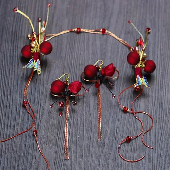 2018 Hot Sale Red Pearl Crystal Bridal Hair Accessories Headband Earrings Sets Wedding Hairband Women Party Headpiece Jewelry
2018 Hot Sale Red Pearl Crystal Bridal Hair Accessories Headband Earrings Sets Wedding Hairband Women Party Headpiece Jewelry