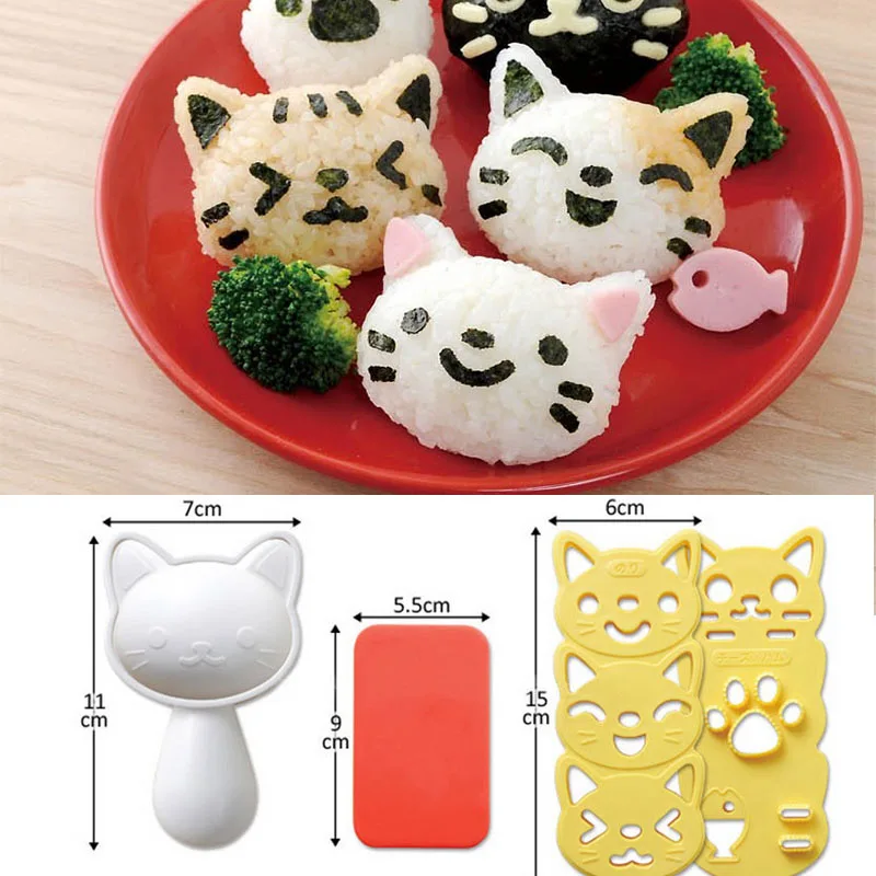 3Pcs/Set Cute Smile Cat Sushi Nori Rice Mold Decor Cutter Bento Maker Sandwich DIY Tool Free Shipping
3Pcs/Set Cute Smile Cat Sushi Nori Rice Mold Decor Cutter Bento Maker Sandwich DIY Tool Free Shipping