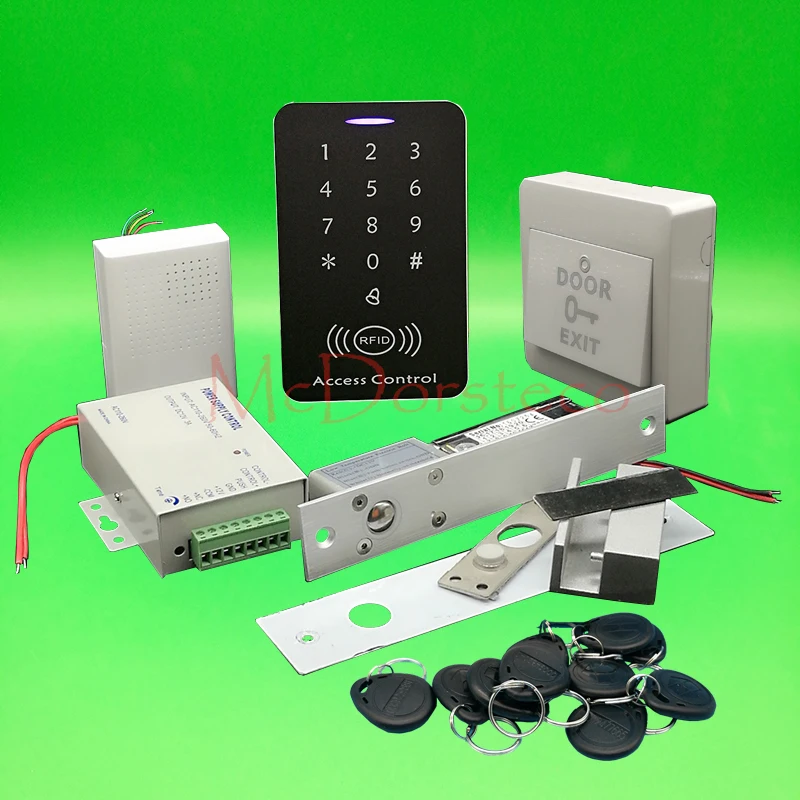 Система контроля доступа Rfid 125 кГц с электрическим болтовым замком и блоком