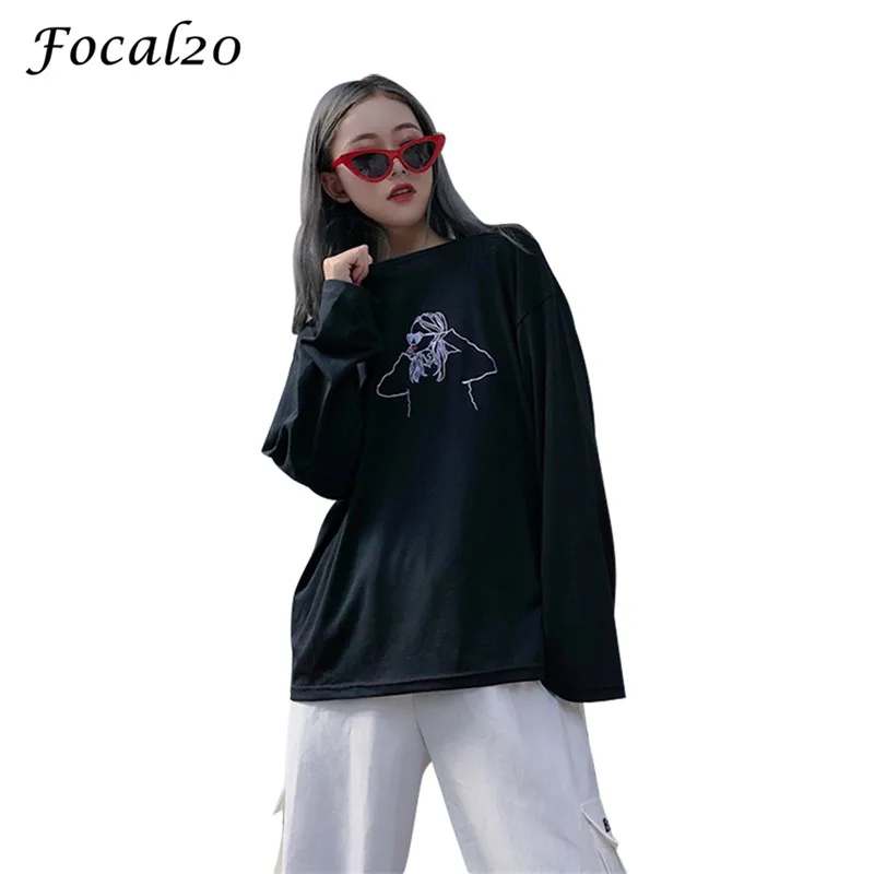 Focal20 Streetwear Graffiti Character Print Women T-shirt Summer Long Sleeve O-neck T Shirt Female Tee Top
Focal20 Streetwear Graffiti Character Print Women T-shirt Summer Long Sleeve O-neck T Shirt Female Tee Top