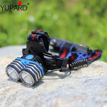 YUPARD Headlamp 2* XM-L T6 LED 2000LM Outdoor Lighting Head Lights Support Connect Power Bank USB 3*AA 3*AAA 18650
YUPARD Headlamp 2* XM-L T6 LED 2000LM Outdoor Lighting Head Lights Support Connect Power Bank USB 3*AA 3*AAA 18650