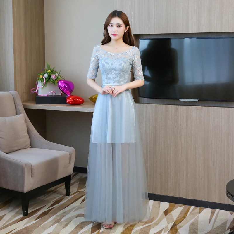 Blue Grey Colour Long Party Dress Bridesmaids Dresses Elegant Special Occasion Dresses Empire
Blue Grey Colour Long Party Dress Bridesmaids Dresses Elegant Special Occasion Dresses Empire