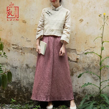 LZJN 2019 New Women High Elastic Waist A-Line Solid Spring Summer Casual Long Skirts Vintage Female Cotton Linen Midi Skirt
LZJN 2019 New Women High Elastic Waist A-Line Solid Spring Summer Casual Long Skirts Vintage Female Cotton Linen Midi Skirt