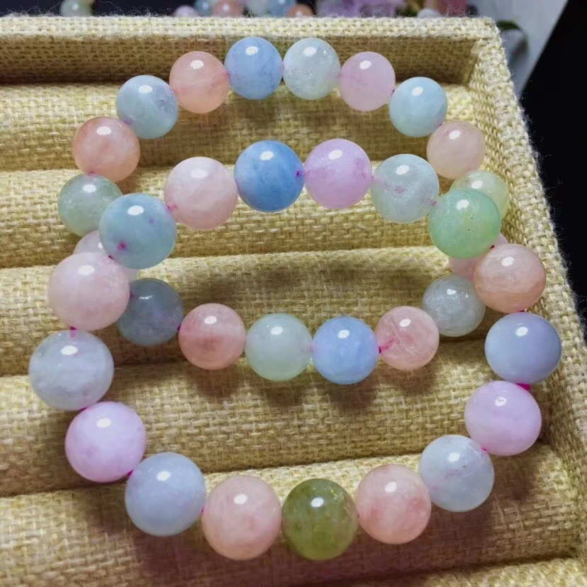 Genuine Natural Colorful Morganite Clear Round Beads Fashion Bracelet 12mm Crystal Woman Love Stone Gemstone Bracelets AAAAA
Genuine Natural Colorful Morganite Clear Round Beads Fashion Bracelet 12mm Crystal Woman Love Stone Gemstone Bracelets AAAAA
