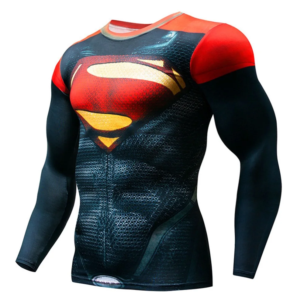 Marvel superman punisher rashgard running shirt Men t-shirt long sleeve compression shirts Gym t shirt fitness sport shirt male
Marvel superman punisher rashgard running shirt Men t-shirt long sleeve compression shirts Gym t shirt fitness sport shirt male