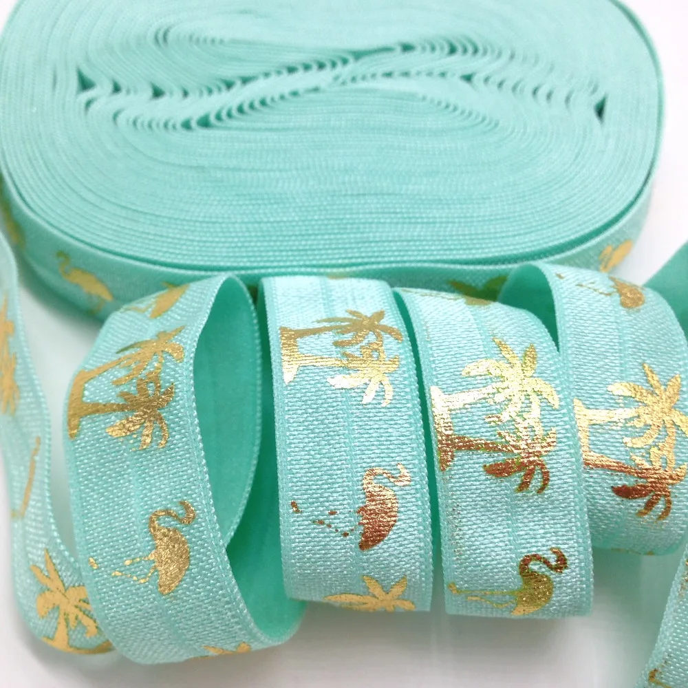 5 Yards 5/8 Hawaii flamingo Plam tree Gold Printed Fold Over Elastic,foe elastic ribbon for sewing,DIY Headwear elastic band,
5 Yards 5/8 Hawaii flamingo Plam tree Gold Printed Fold Over Elastic,foe elastic ribbon for sewing,DIY Headwear elastic band,