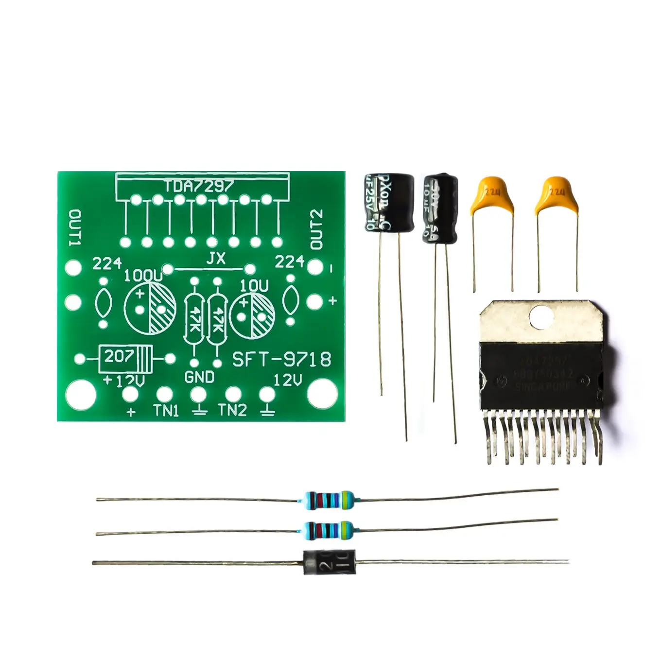 TDA7297 amplifier board spare parts dc 12v grade 2.0 dual audio encoding 15w electronic diy kit
TDA7297 amplifier board spare parts dc 12v grade 2.0 dual audio encoding 15w electronic diy kit