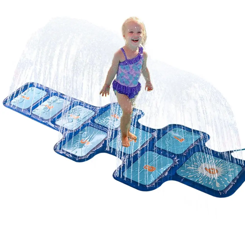 Children Outdoor Water Spray Blanket Water Spray Pad Grid Sprinkling Mat Inflatable Water Toys For Children Outdoor Games
