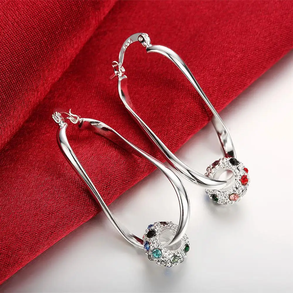 Charm Brincos String Round Crystal Hoop Earrings Women Jewelry Silver Plated Fashion Color Zircon Earrings For Women
Charm Brincos String Round Crystal Hoop Earrings Women Jewelry Silver Plated Fashion Color Zircon Earrings For Women