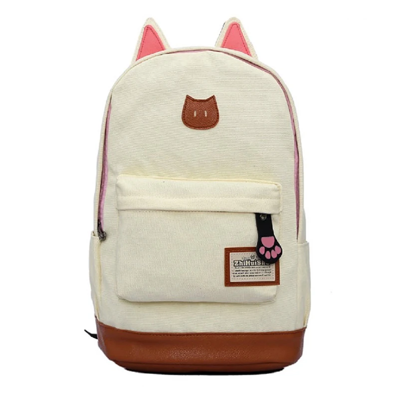 Фото Новый холщовый рюкзак для женщин и девочек портфель школьные сумки милый