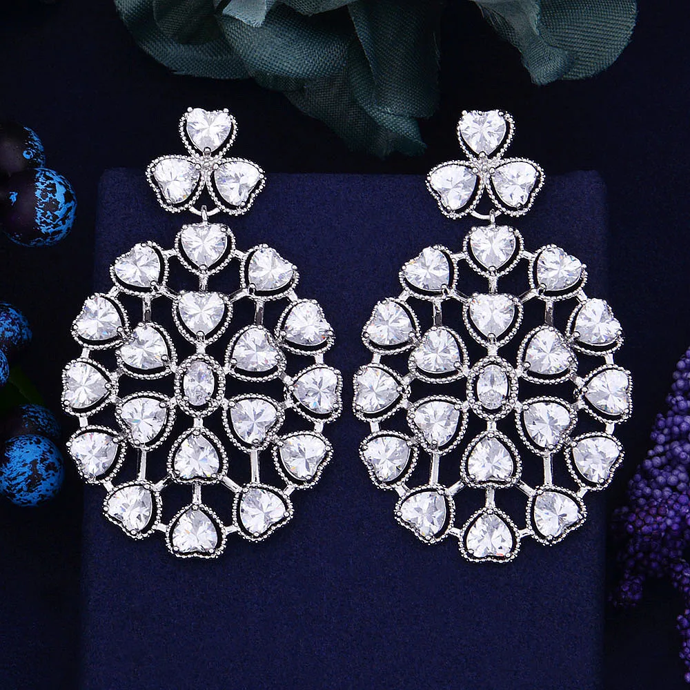 GODKI Luxury 63mm Long Big Delicate Luxury Gemoetric Flower Heart Cut Cubic Zirconia Party Wedding Saudi Arabic Dubai Earrings
GODKI Luxury 63mm Long Big Delicate Luxury Gemoetric Flower Heart Cut Cubic Zirconia Party Wedding Saudi Arabic Dubai Earrings